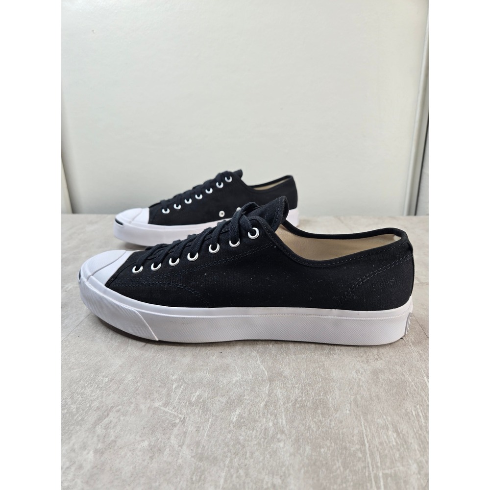 Converse Jack Purcell Low Top Shoes Mens 12 Black Canvas Classic Skater Sneakers